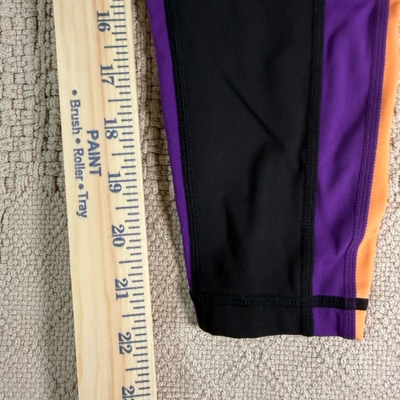 Sweaty Betty Power Colorblock 7/8 Length Yoga Workout Leggings Black Purple 4 - Picture 5 of 7